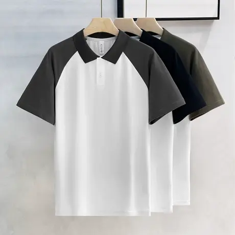 美式polo衫短袖男款夏季2023新款简约休闲高级感青年t恤男生t血图片