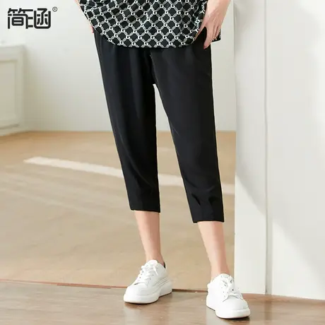 【醋酸】大码女装夏装新款简涵高端轻奢显瘦减龄遮肚裤子胖mm图片