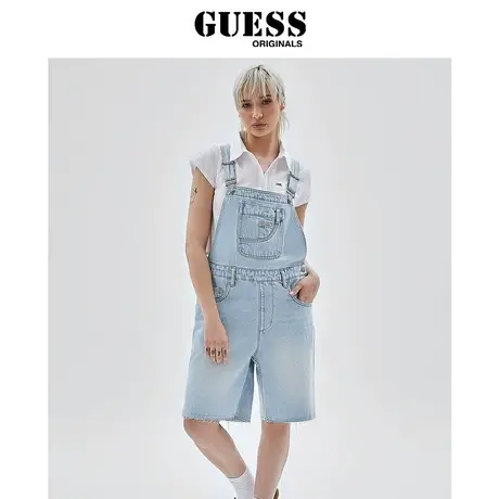 GUESS Originals  女士复古大口袋牛仔连体短裤-W3YG32D4XY0商品大图