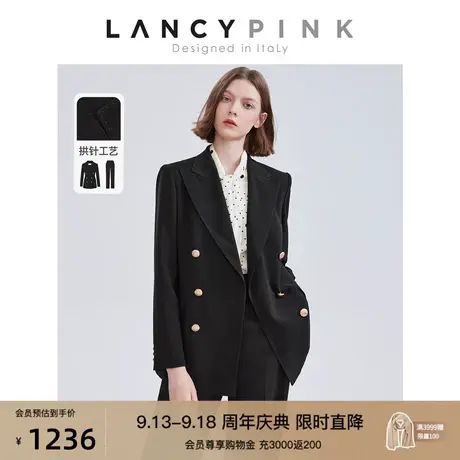 【爆款补单 意大利设计】朗姿法式复古西装西服外套2023春秋新款图片