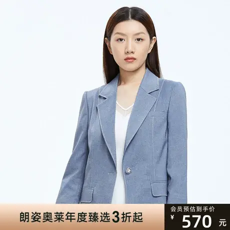 朗姿夏季简约一粒扣气质通勤女式西装外套新款西装商品大图