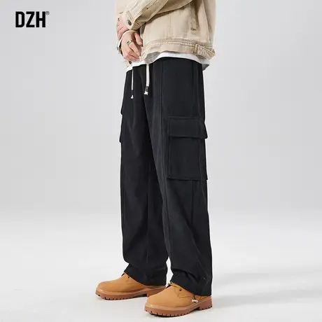男士美式黑色工装裤潮牌男休闲裤子男款登山裤长裤直筒裤2023新款商品大图