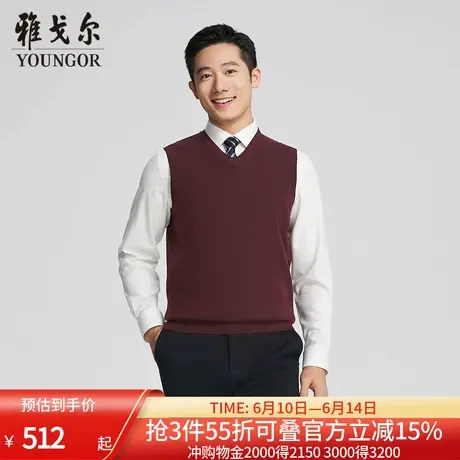 【商场同款】雅戈尔男士毛衫背心秋冬新款官方商务休闲羊毛背心男图片