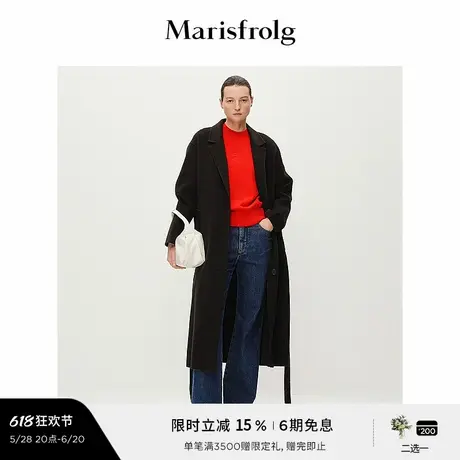 【艺术时装大衣】Marisfrolg玛丝菲尔冬双面呢大衣外套图片