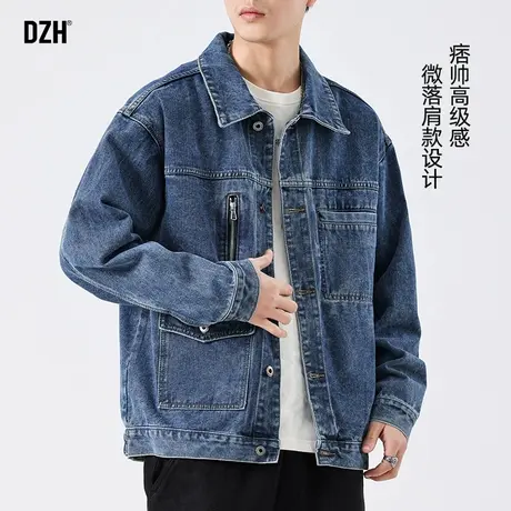 男士牛仔外套男2025新款宽松bf慵懒风上衣潮牌男装春季夹克牛仔衣图片
