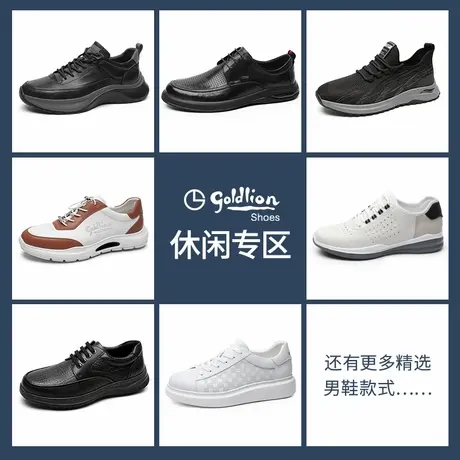 金利来男鞋  时尚休闲鞋男士百搭板鞋缓震耐磨运动鞋布鞋冲孔鞋商品大图