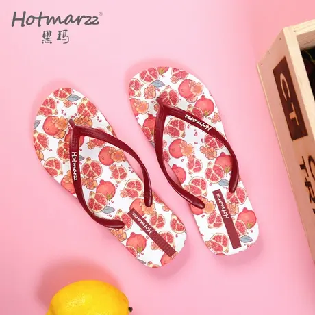 hotmarzz/黑玛拖鞋外穿夏季女人字拖鞋女防滑夹脚沙滩新款凉拖商品大图