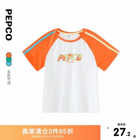 小猪班纳童装2025夏装新款儿童圆领上衣中大童男童短袖T恤男孩潮商品大图