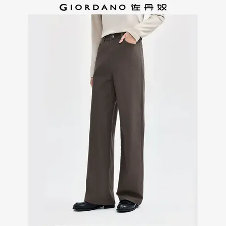 佐丹奴裤子女装弹力棉五袋款阔腿梭织休闲长裤 05414083商品大图