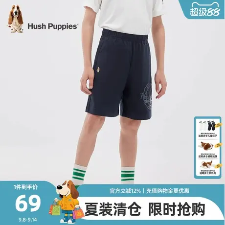 暇步士童装男童休闲短裤夏季新款大童宽松运动裤儿童舒适五分裤商品大图