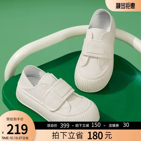 骆驼女鞋2023夏季新款厚底小白鞋女运动平底休闲面包鞋板鞋女款图片