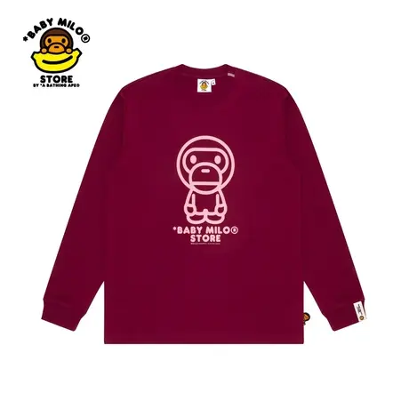 BABY MILO STORE卡通小猴印花图案长袖T恤0408XXJ图片