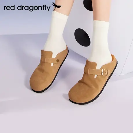 【百亿补贴官方直播】红蜻蜓平底舒适户外半拖勃肯包头拖鞋图片