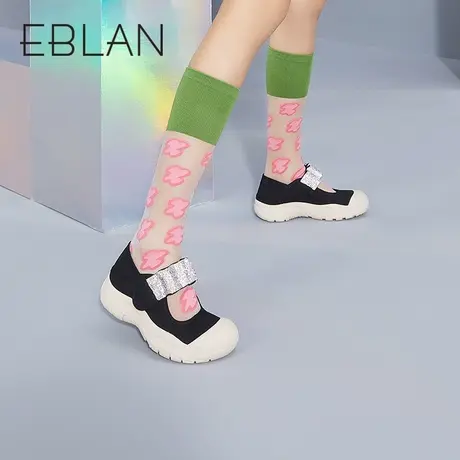 EBLAN伊伴春季新款休闲鞋时尚增高摇摇底玛丽珍鞋单鞋运动鞋图片