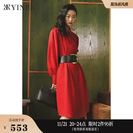 【1996系列】YINER音儿女装冬季复古衬衫式连衣裙图片