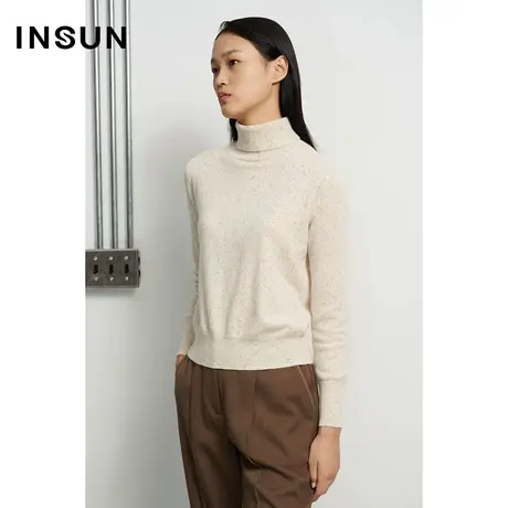 INSUN恩裳冬季修身高领毛针织衫商品大图