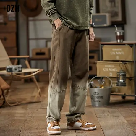 男士渐变牛仔裤男秋季宽松裤子男款老爹裤2024年新款痞帅炸街长裤商品大图