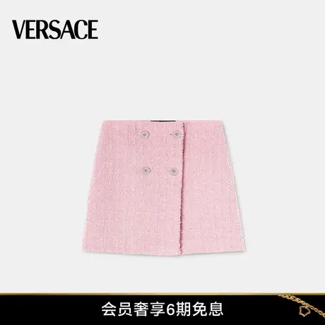 【春夏新品】VERSACE/范思哲 女士粗花呢裹身迷你裙图片