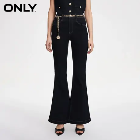 ONLY奥莱春季新款时尚通勤高腰显瘦微喇裤牛仔裤女商品大图