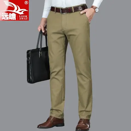 秋季休闲裤宽松直筒中年男士长裤子商务西裤2021年新款秋冬厚款潮商品大图