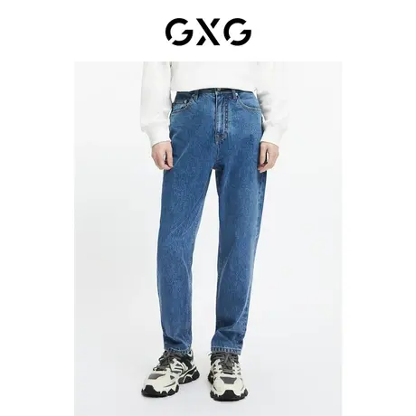 GXG男装 秋季时尚潮流经典个性基础款简约牛仔长裤GC105002G商品大图