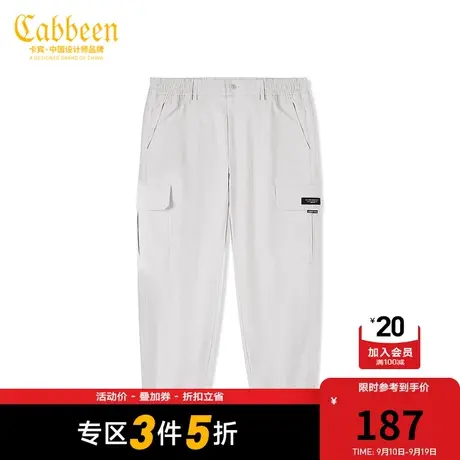 卡宾男装撞色字母休闲裤秋秋款束脚裤休闲潮流J商品大图