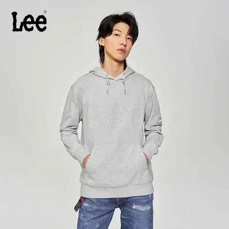 Lee23年商场同款立体压花男连帽卫衣宽松LMT006273CST00FA02848图片