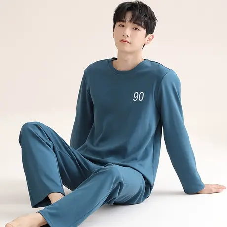 南极人睡衣男士春秋莫代尔长袖长裤大码夏天家居服套装可外穿休闲图片