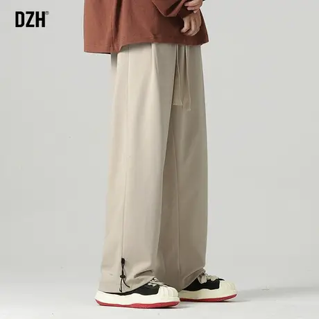 男士杏色裤子男秋季ins潮百搭休闲运动裤束脚卫裤潮牌休闲裤宽松商品大图