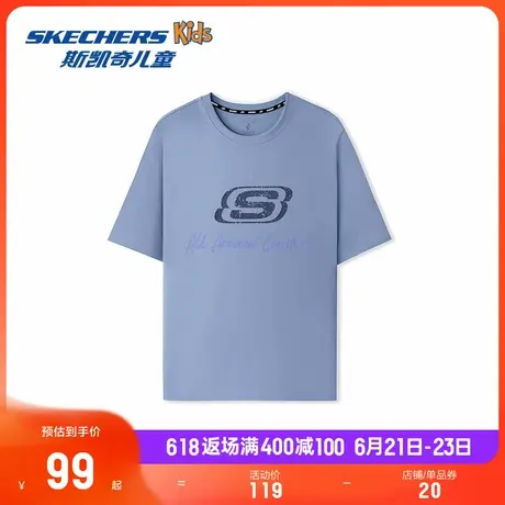 Skechers斯凯奇时尚针织夏季凉感透气短袖衫男女同款圆领T恤衫商品大图