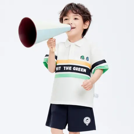 巴拉巴拉童装男童短袖T恤2025新款夏装校园风polo衫革新时尚洋气图片