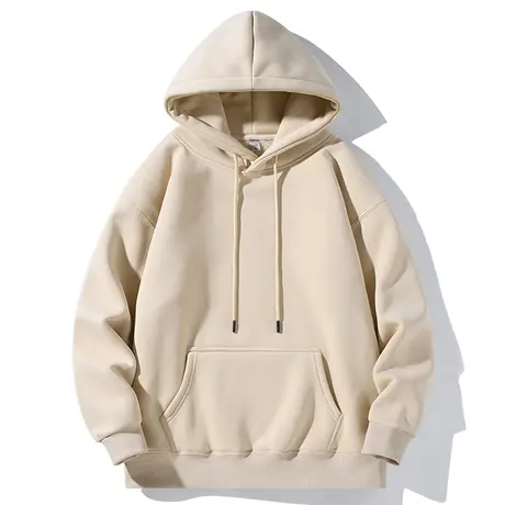 连帽卫衣男春秋季纯色宽松百搭简约外套男士新款青少年运动上衣服商品大图