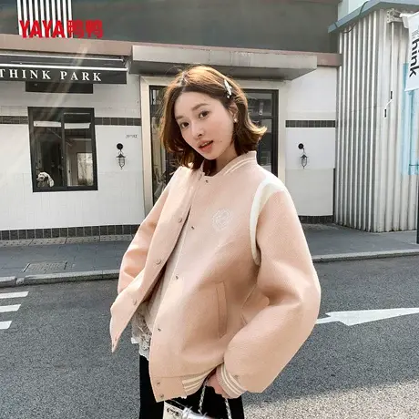 YAYA鸭鸭短款羽绒服女冬季加厚2025年新品韩版小个子时尚连帽外套图片