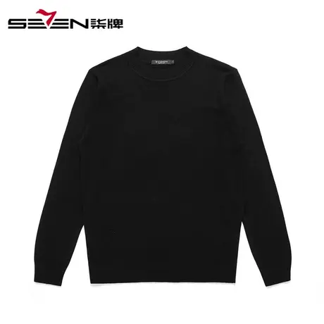 【清仓商场同款】柒牌奥莱男装潮SevenModern秋冬圆领保暖羊毛衫图片