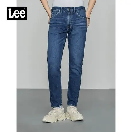 Lee商场同款101+705标准中腰锥形中蓝色男牛仔裤潮流LMB1007055DJ商品大图