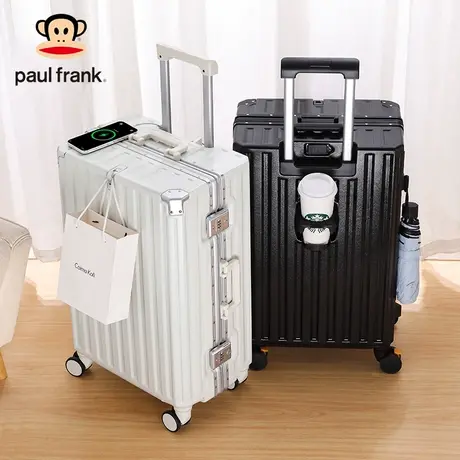 大嘴猴铝框行李箱大容量结实耐用20寸登机旅行箱男女拉杆箱密码箱商品大图