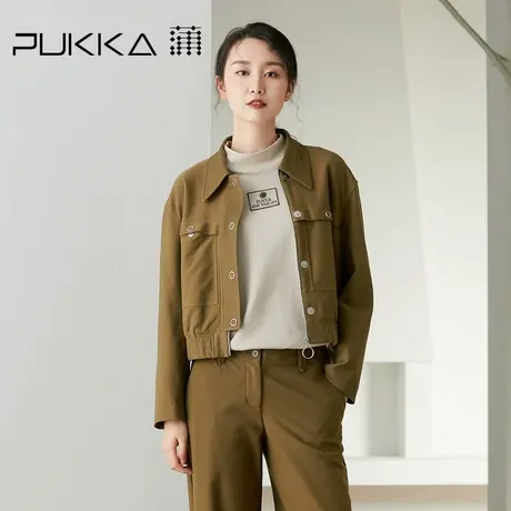 蒲PUKKA 商场同款女装纯棉外套2022冬装新款设计感上衣女商品大图