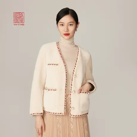 [海派小香风]EP雅莹高端系列 美利奴皮毛一体皮草 商场同款Q114A图片