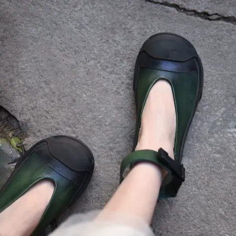 Artmu阿木鞋子原创小众复古休闲板鞋厚底真皮单鞋大头鞋2023新款图片