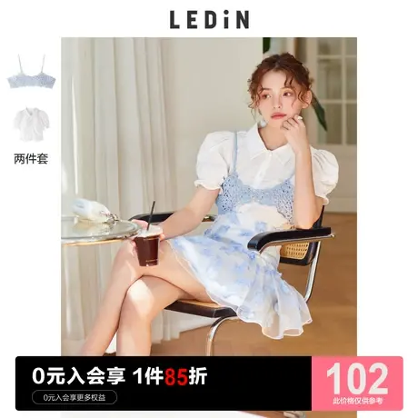 乐町可爱泡泡袖衬衫休闲夏季新款白色上衣女宽松图片