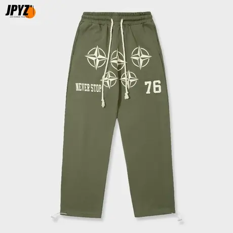 直筒休闲长裤男士秋冬季新款运动宽松潮牌男生美式高街重磅卫裤子商品大图