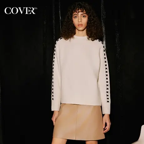 COVER冬季弹力挺括羊毛短款针织衫商品大图