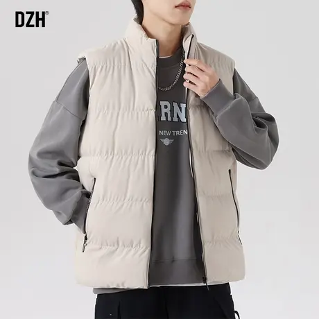 男士棉马甲男冬季加厚保暖棉衣背心2024新款无袖坎肩马夹男款棉服商品大图