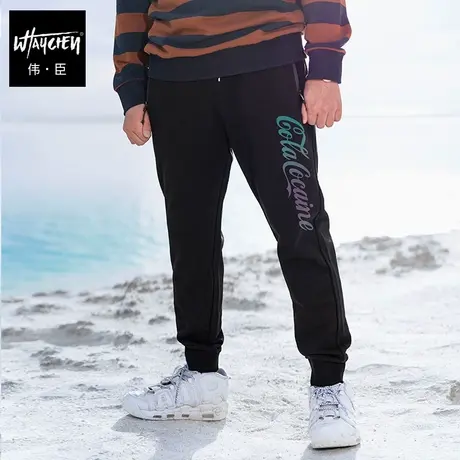 伟臣潮流大码春秋小脚休闲裤男胖子肥佬加肥加大宽松加厚抓绒卫裤商品大图