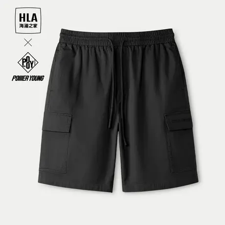 HLA/海澜之家POWER YOUNG系列运动休闲中裤24工装大口袋耐磨裤子商品大图