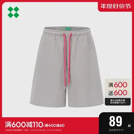 SEMIRPLUS森马潮牌休闲短裤男女夏新款情侣款重磅棉五分运动裤子图片