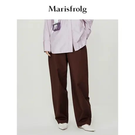 【蛋型裤】玛丝菲尔时尚气质休闲通勤百搭包容显瘦茧型廓形长裤女商品大图