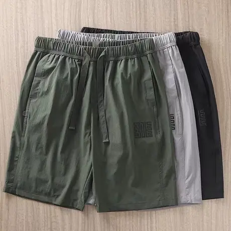 美式冰丝速干男士短裤2023夏季新款五分裤加肥加大码宽松休闲裤子商品大图