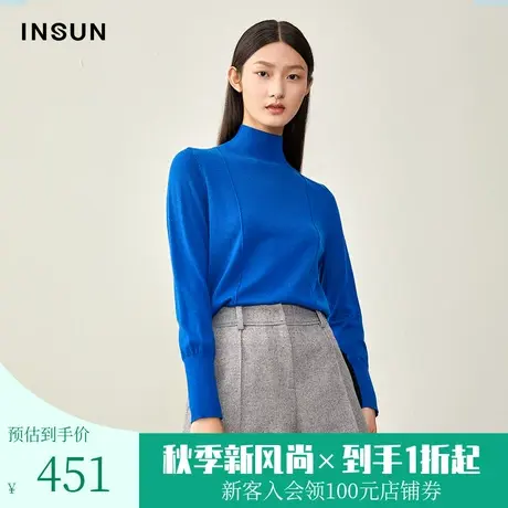 恩裳冬季经典高领毛衣打底宽松韩版绵羊毛套头针织衫女图片