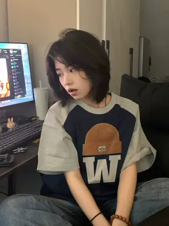 纯棉设计感小众短袖t恤女夏季ins潮牌宽松半袖港味chic上衣小个子商品大图